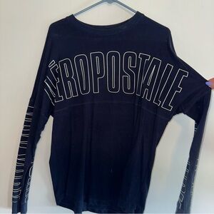 Aeropostale Navy Crew Shirt w/ New York On Sleeves